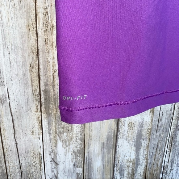Nike Purple Fitted Tank W/ Built In Bra - Picture 3 of 6